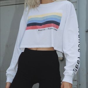 Brandy Melville Biarritz France 1990 Crop Long Slv